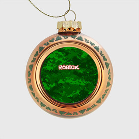 Стеклянный ёлочный шар с принтом ROBLOX в Петрозаводске, Стекло | Диаметр: 80 мм | game | gamer | logo | minecraft | roblox | simulator | игра | конструктор | лого | симулятор | строительство | фигура