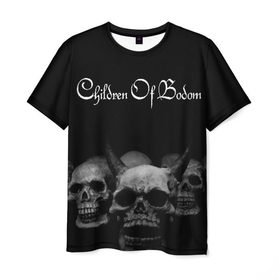 Мужская футболка 3D с принтом Children of Bodom в Петрозаводске, 100% полиэфир | прямой крой, круглый вырез горловины, длина до линии бедер | Тематика изображения на принте: bodom | children | death | melodic | metal | алекси лайхо | дети бодома | мелодик дэт метал | метал