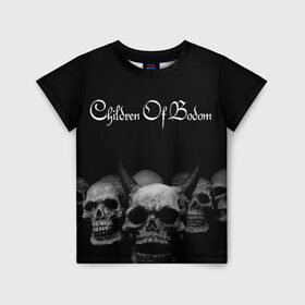 Детская футболка 3D с принтом Children of Bodom в Петрозаводске, 100% гипоаллергенный полиэфир | прямой крой, круглый вырез горловины, длина до линии бедер, чуть спущенное плечо, ткань немного тянется | bodom | children | death | melodic | metal | алекси лайхо | дети бодома | мелодик дэт метал | метал