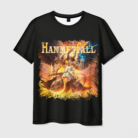 Мужская футболка 3D с принтом Hammerfall в Петрозаводске, 100% полиэфир | прямой крой, круглый вырез горловины, длина до линии бедер | Тематика изображения на принте: 