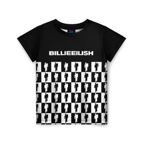 Детская футболка 3D с принтом BILLIE EILISH в Петрозаводске, 100% гипоаллергенный полиэфир | прямой крой, круглый вырез горловины, длина до линии бедер, чуть спущенное плечо, ткань немного тянется | be | billie | billie eilish | билли | билли айлиш