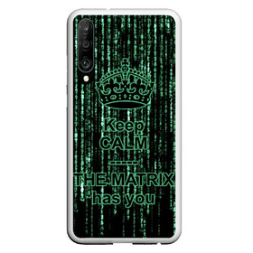 Чехол для Honor P30 с принтом THE MATRIX HAS YOU в Петрозаводске, Силикон | Область печати: задняя сторона чехла, без боковых панелей | matrix | андерсон | киану | код | компьютер. монитор. пк | матрица | послание | ривз | сообщение | томас