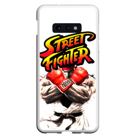 Чехол для Samsung S10E с принтом Street fighter в Петрозаводске, Силикон | Область печати: задняя сторона чехла, без боковых панелей | Тематика изображения на принте: capcom | fighter | fighting | street | боец | суторито фаита | уличный | файтинг