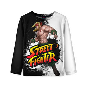 Детский лонгслив 3D с принтом Street fighter в Петрозаводске, 100% полиэстер | длинные рукава, круглый вырез горловины, полуприлегающий силуэт
 | 