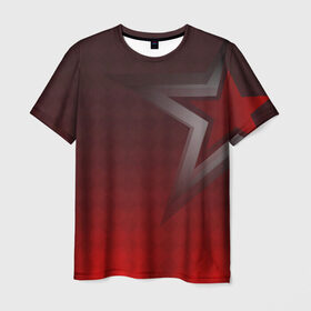Мужская футболка 3D с принтом Спортивная с номером на спине в Петрозаводске, 100% полиэфир | прямой крой, круглый вырез горловины, длина до линии бедер | dark | sport | star | звезда | номер на спине | номер один | спорт | спортивная | темная | №1