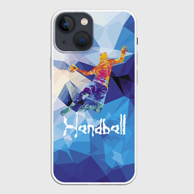 Чехол для iPhone 13 mini с принтом Handball в Петрозаводске,  |  | attack | ball | game | handball | jump | player | sport | sportsman | атака | игра | мяч | прыжок | спорт | спортмен