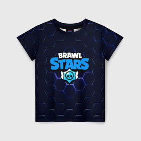 Детская футболка 3D с принтом BRAWL STARS в Петрозаводске, 100% гипоаллергенный полиэфир | прямой крой, круглый вырез горловины, длина до линии бедер, чуть спущенное плечо, ткань немного тянется | android | brawl stars | games | mobile game | stars | игры | мобильные игры