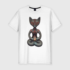 Мужская футболка премиум с принтом Медитация в Петрозаводске, 92% хлопок, 8% лайкра | приталенный силуэт, круглый вырез ворота, длина до линии бедра, короткий рукав | 