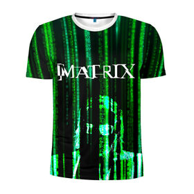 Мужская футболка 3D спортивная с принтом Matrix в Петрозаводске, 100% полиэстер с улучшенными характеристиками | приталенный силуэт, круглая горловина, широкие плечи, сужается к линии бедра | keanu | matrix | reeves | the matrix | киану | матрица | морфиус | ривз