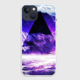 Чехол для iPhone 13 с принтом Космический треугольник в Петрозаводске,  |  | bright | colorful | cool | disco | music | music lover | retro | speaker | tape recorder | technique | vintage | винтаж | динамик | диско | магнитофон | меломан | музыка | неон | разноцветный | ретро | техника