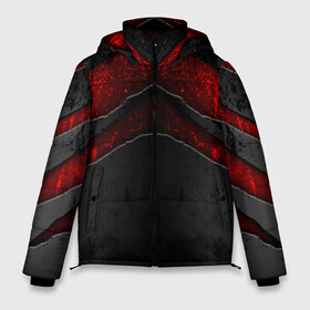 Мужская зимняя куртка 3D с принтом Black & Red Metal в Петрозаводске, верх — 100% полиэстер; подкладка — 100% полиэстер; утеплитель — 100% полиэстер | длина ниже бедра, свободный силуэт Оверсайз. Есть воротник-стойка, отстегивающийся капюшон и ветрозащитная планка. 

Боковые карманы с листочкой на кнопках и внутренний карман на молнии. | metal | texture | абстракция | камень | лава | метал | текстура | черная