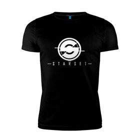 Мужская футболка премиум с принтом Starset Logo в Петрозаводске, 92% хлопок, 8% лайкра | приталенный силуэт, круглый вырез ворота, длина до линии бедра, короткий рукав | logo | rock | starset | лого | рок | старсет