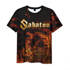 Мужская футболка 3D с принтом Sabaton в Петрозаводске, 100% полиэфир | прямой крой, круглый вырез горловины, длина до линии бедер | heavy | metal | power | sabaton | метал | пауэр | сабатон | хэви