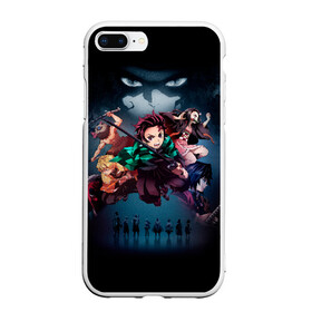 Чехол для iPhone 7Plus/8 Plus матовый с принтом Kimetsu no Yaiba в Петрозаводске, Силикон | Область печати: задняя сторона чехла, без боковых панелей | blade of demon | demon slayer | kimetsu no yaiba | клинок | рассекающий демонов