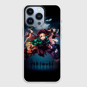 Чехол для iPhone 13 Pro с принтом Kimetsu no Yaiba на черном в Петрозаводске,  |  | blade of demon | demon slayer | kimetsu no yaiba | клинок | рассекающий демонов