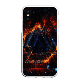 Чехол для iPhone XS Max матовый с принтом ILLUMINATI в Петрозаводске, Силикон | Область печати: задняя сторона чехла, без боковых панелей | Тематика изображения на принте: bright | colorful | cool | disco | music | music lover | neon | retro | space | speaker | tape recorder | technique | vintage | винтаж | диско | космос | музыка | неон | ретро | ретро неон | техника