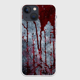 Чехол для iPhone 13 mini с принтом Кровь на металле в Петрозаводске,  |  | blood | bloody | horror | texture | абстракция | брызги | в крови | краска | красная краска | кровавая | кровь | текстура | ужас
