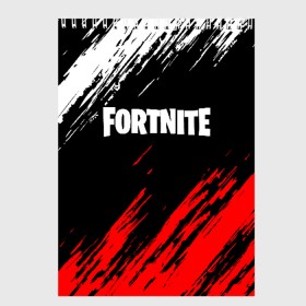 Скетчбук с принтом FORTNITE в Петрозаводске, 100% бумага
 | 48 листов, плотность листов — 100 г/м2, плотность картонной обложки — 250 г/м2. Листы скреплены сверху удобной пружинной спиралью | fortnite | fortnite 2 | fortnite x маршмелло | ikonik | marshmello | ninja | ninja streamer | иконик | ниндзя | фортнайт | фортнайт 2 | фортнайт глава 2