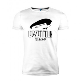 Мужская футболка премиум с принтом Led Zeppelin в Петрозаводске, 92% хлопок, 8% лайкра | приталенный силуэт, круглый вырез ворота, длина до линии бедра, короткий рукав | 