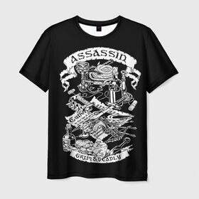 Мужская футболка 3D с принтом Assassin в Петрозаводске, 100% полиэфир | прямой крой, круглый вырез горловины, длина до линии бедер | dd | dungeon  dragons | dungeon and dragons | данжен энд дрэгонс | днд | игра | настольная игра | подземелья и драконы