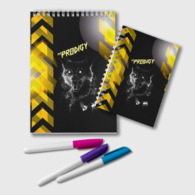 Блокнот с принтом the prodigy (лис) в Петрозаводске, 100% бумага | 48 листов, плотность листов — 60 г/м2, плотность картонной обложки — 250 г/м2. Листы скреплены удобной пружинной спиралью. Цвет линий — светло-серый
 | Тематика изображения на принте: the prodigy