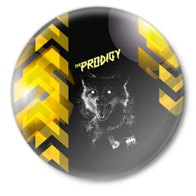 Значок с принтом the prodigy (лис) в Петрозаводске,  металл | круглая форма, металлическая застежка в виде булавки | the prodigy