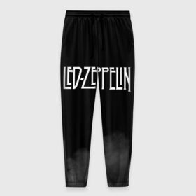 Мужские брюки 3D с принтом Led Zeppelin в Петрозаводске, 100% полиэстер | манжеты по низу, эластичный пояс регулируется шнурком, по бокам два кармана без застежек, внутренняя часть кармана из мелкой сетки | Тематика изображения на принте: led zeppelin | лед зеппелин
