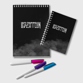 Блокнот с принтом Led Zeppelin в Петрозаводске, 100% бумага | 48 листов, плотность листов — 60 г/м2, плотность картонной обложки — 250 г/м2. Листы скреплены удобной пружинной спиралью. Цвет линий — светло-серый
 | led zeppelin | лед зеппелин