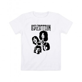 Детская футболка хлопок с принтом Led Zeppelin в Петрозаводске, 100% хлопок | круглый вырез горловины, полуприлегающий силуэт, длина до линии бедер | led | led zep | led zeppelin | ledzep | lz | zoso | группа | джимми пейдж | джон генри бонэм | джон пол джонс | зосо | лед зепелен | лед зеппелин | ледзепелен | ледзеппелин | роберт плант | рок