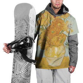 Накидка на куртку 3D с принтом Подсолнухи в Петрозаводске, 100% полиэстер |  | живопись | искусство | картина | художники | шедевры