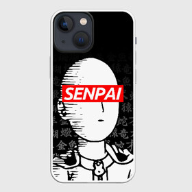 Чехол для iPhone 13 mini с принтом SENPAI ONE PUNCH MAN в Петрозаводске,  |  | one punch man | onepunchman | oppai | saitama | ван панч мен | ванпанчмен | макото миядзаки | сайтама | человек один удар