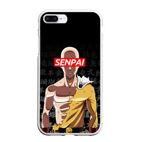 Чехол для iPhone 7Plus/8 Plus матовый с принтом SENPAI ONE PUNCH MAN в Петрозаводске, Силикон | Область печати: задняя сторона чехла, без боковых панелей | Тематика изображения на принте: one punch man | onepunchman | oppai | saitama | ван панч мен | ванпанчмен | макото миядзаки | сайтама | человек один удар