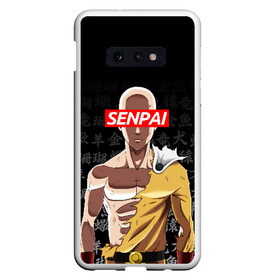 Чехол для Samsung S10E с принтом SENPAI ONE PUNCH MAN в Петрозаводске, Силикон | Область печати: задняя сторона чехла, без боковых панелей | one punch man | onepunchman | oppai | saitama | ван панч мен | ванпанчмен | макото миядзаки | сайтама | человек один удар