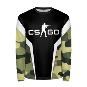 Мужской лонгслив 3D с принтом CS:GO Camouflage в Петрозаводске, 100% полиэстер | длинные рукава, круглый вырез горловины, полуприлегающий силуэт | Тематика изображения на принте: conter | counter | cs go | csgo | global | offensive | strike | контер | кс го | ксго | страйк