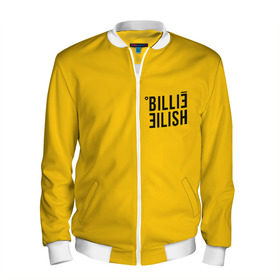 Мужской бомбер 3D с принтом BILLIE EILISH (как в bad guy) в Петрозаводске, 100% полиэстер | застегивается на молнию, по бокам два кармана без застежек, по низу бомбера и на воротнике - эластичная резинка | all | asleep | bad | bellyache | billie | dont | eilish | eyes | fall | guy | logo | music | ocean | reserved | singer | smile | when | yellow | айлиш | били | билли | бэрд | желтая | желтый | лого | музыка | пайрат | певица | эйлиш