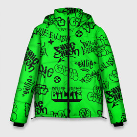 Мужская зимняя куртка 3D с принтом Billie Eilish graffiti в Петрозаводске, верх — 100% полиэстер; подкладка — 100% полиэстер; утеплитель — 100% полиэстер | длина ниже бедра, свободный силуэт Оверсайз. Есть воротник-стойка, отстегивающийся капюшон и ветрозащитная планка. 

Боковые карманы с листочкой на кнопках и внутренний карман на молнии. | billie | eilish | graffiti | айлиш | билли | граффити | татуировки
