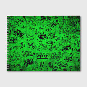Альбом для рисования с принтом Billie Eilish Graffiti Grunge в Петрозаводске, 100% бумага
 | матовая бумага, плотность 200 мг. | Тематика изображения на принте: billie | eilish | graffiti | grunge | айлиш | билли | граффити | татуировки