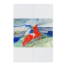 Магнитный плакат 2Х3 с принтом Красный конь в Петрозаводске, Полимерный материал с магнитным слоем | 6 деталей размером 9*9 см | Тематика изображения на принте: живопись | искусство | картина | художники | шедевры