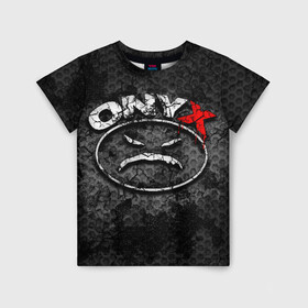 Детская футболка 3D с принтом Onyx в Петрозаводске, 100% гипоаллергенный полиэфир | прямой крой, круглый вырез горловины, длина до линии бедер, чуть спущенное плечо, ткань немного тянется | fredro starr | onyx | rap | sonny seeza | sticky fingaz | оникс | рэп