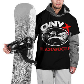 Накидка на куртку 3D с принтом Onyx в Петрозаводске, 100% полиэстер |  | fredro starr | onyx | rap | sonny seeza | sticky fingaz | оникс | рэп