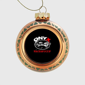 Стеклянный ёлочный шар с принтом Onyx в Петрозаводске, Стекло | Диаметр: 80 мм | Тематика изображения на принте: fredro starr | onyx | rap | sonny seeza | sticky fingaz | оникс | рэп