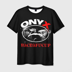 Мужская футболка 3D с принтом Onyx в Петрозаводске, 100% полиэфир | прямой крой, круглый вырез горловины, длина до линии бедер | fredro starr | onyx | rap | sonny seeza | sticky fingaz | оникс | рэп