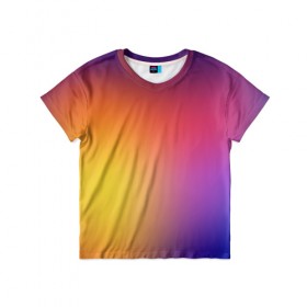 Детская футболка 3D с принтом Abstract gradient colors в Петрозаводске, 100% гипоаллергенный полиэфир | прямой крой, круглый вырез горловины, длина до линии бедер, чуть спущенное плечо, ткань немного тянется | abstract | colors | gradient | абстракция | градиент | перелив | цвет | цветовой