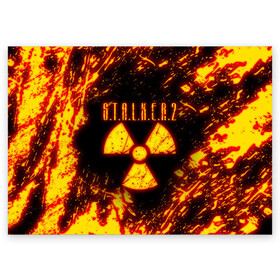 Поздравительная открытка с принтом S.T.A.L.K.E.R. 2 в Петрозаводске, 100% бумага | плотность бумаги 280 г/м2, матовая, на обратной стороне линовка и место для марки
 | bandit | chernobyl | pripyat | s.t.a.l.k.e.r. 2 | shadow of chernobyl | stalker | stalker 2 | бандиты | меченый | припять | сталкер | сталкер 2 | тени чернобыля | чернобыль | чистое небо