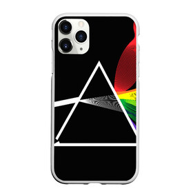 Чехол для iPhone 11 Pro Max матовый с принтом PINK FLOYD в Петрозаводске, Силикон |  | Тематика изображения на принте: music | pink floyd | the dark side of the moon | космос | луна | музыка | пинк флойд | призма | рок | треугольник | триангулярная призма