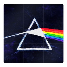 Магнитный плакат 3Х3 с принтом PINK FLOYD в Петрозаводске, Полимерный материал с магнитным слоем | 9 деталей размером 9*9 см | music | pink floyd | the dark side of the moon | космос | луна | музыка | пинк флойд | призма | рок | треугольник | триангулярная призма