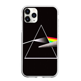 Чехол для iPhone 11 Pro Max матовый с принтом PINK FLOYD в Петрозаводске, Силикон |  | Тематика изображения на принте: music | pink floyd | the dark side of the moon | космос | луна | музыка | пинк флойд | призма | рок | треугольник | триангулярная призма