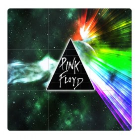 Магнитный плакат 3Х3 с принтом PINK FLOYD в Петрозаводске, Полимерный материал с магнитным слоем | 9 деталей размером 9*9 см | music | pink floyd | the dark side of the moon | космос | луна | музыка | пинк флойд | призма | рок | треугольник | триангулярная призма