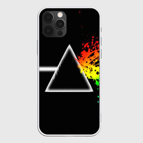 Чехол для iPhone 12 Pro Max с принтом PINK FLOYD в Петрозаводске, Силикон |  | music | pink floyd | the dark side of the moon | космос | луна | музыка | пинк флойд | призма | рок | треугольник | триангулярная призма