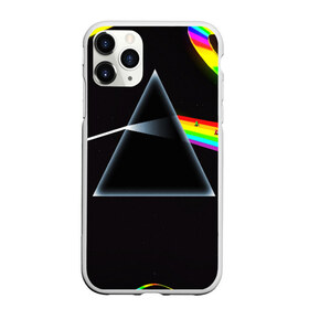 Чехол для iPhone 11 Pro Max матовый с принтом PINK FLOYD в Петрозаводске, Силикон |  | Тематика изображения на принте: music | pink floyd | the dark side of the moon | космос | луна | музыка | пинк флойд | призма | рок | треугольник | триангулярная призма